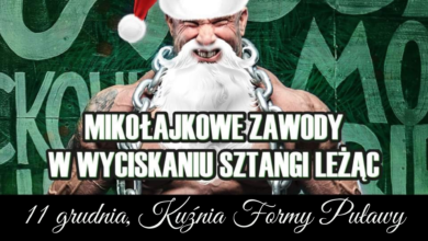 Photo of Mikołajkowe Zawody w Wyciskaniu Sztangi Leżąc